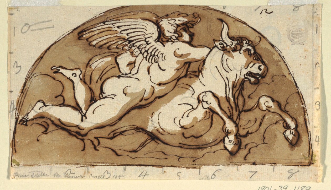 Tarus, Tavan için Lunette, Sekizgen Oda, Palazzo Milzetti, Faenza by Felice Giani