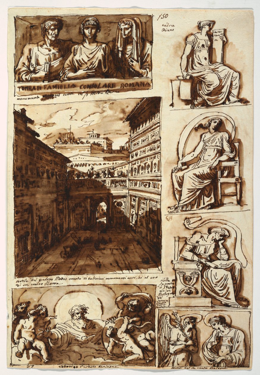 Çeşitli sanat eserleri. Roma