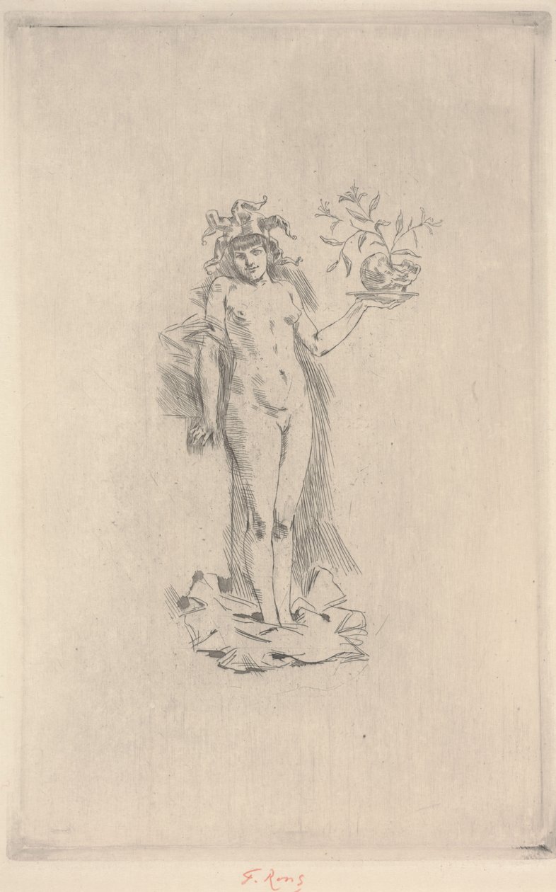 Dans Folie (gravür) by Félicien Rops