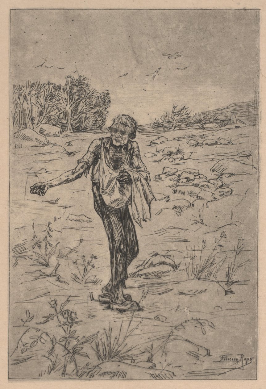 Benzetme Ekincisi (gravür) by Félicien Rops