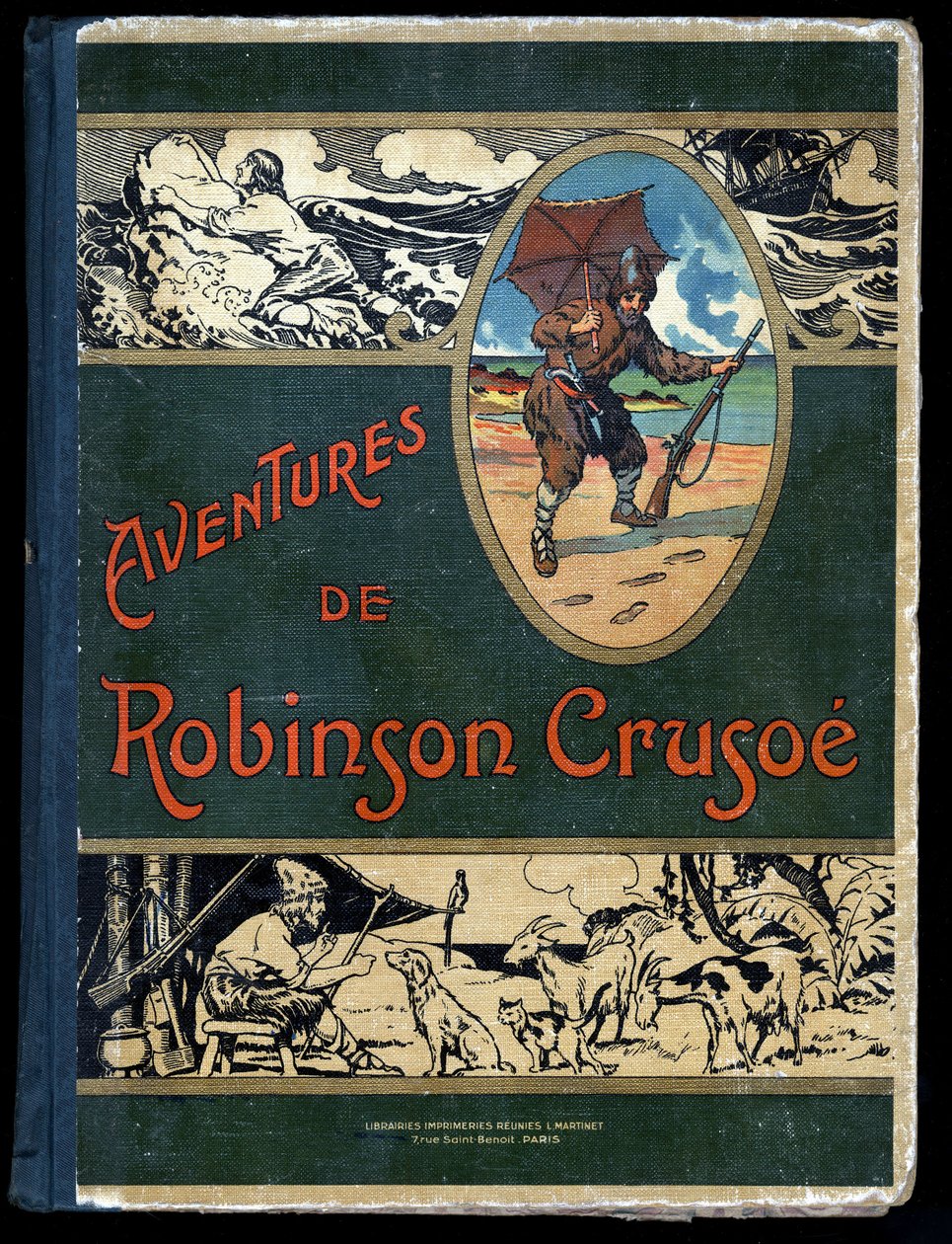 Kitap kapağı Robinson Crusoe: Çizim Felician MYRBACH MYRBACH RHEINFELD (1853-1940) Daniel Defoe (De foe) Robinson Crusoe