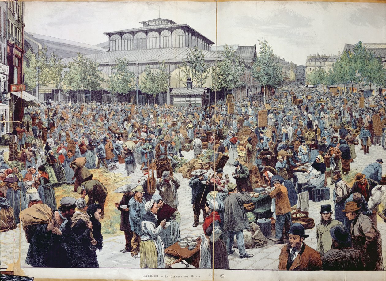 1888 ಟರ್ಕ್‌ನ ಲೆಸ್ ಹಾಲ್ಸ್‌ನಲ್ಲಿರುವ ಮಾರುಕಟ್ಟೆ by Felicien baron de Myrbach Rheinfeld
