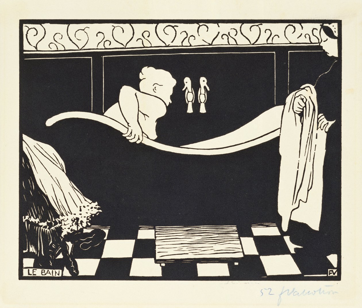ಬಾತ್, 1894 ಟರ್ಕ್ by Felix Edouard Vallotton
