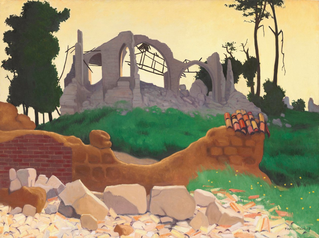 Souain Kilisesi, 1917 by Felix Edouard Vallotton