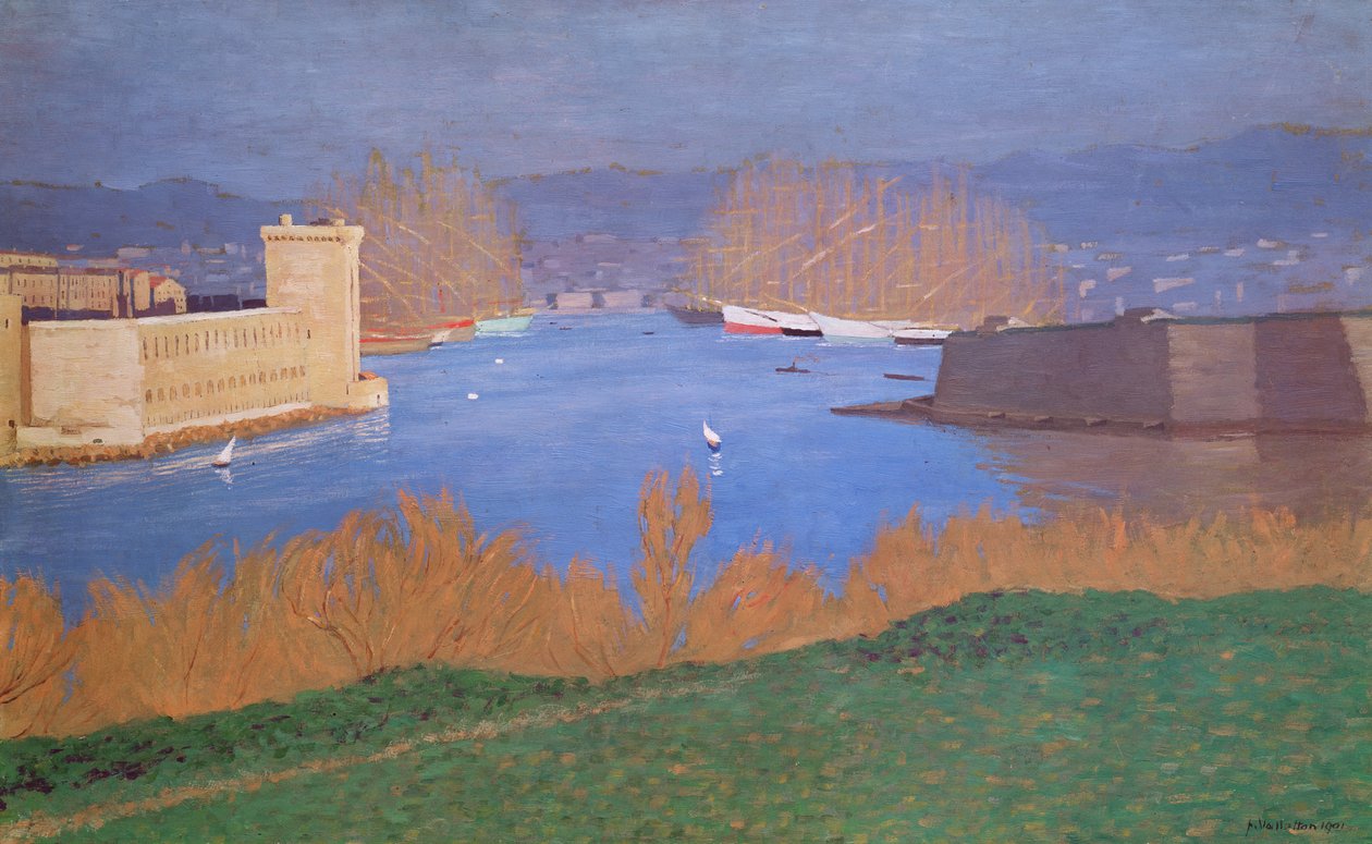 Marsilya Limanı, 1901 by Felix Edouard Vallotton