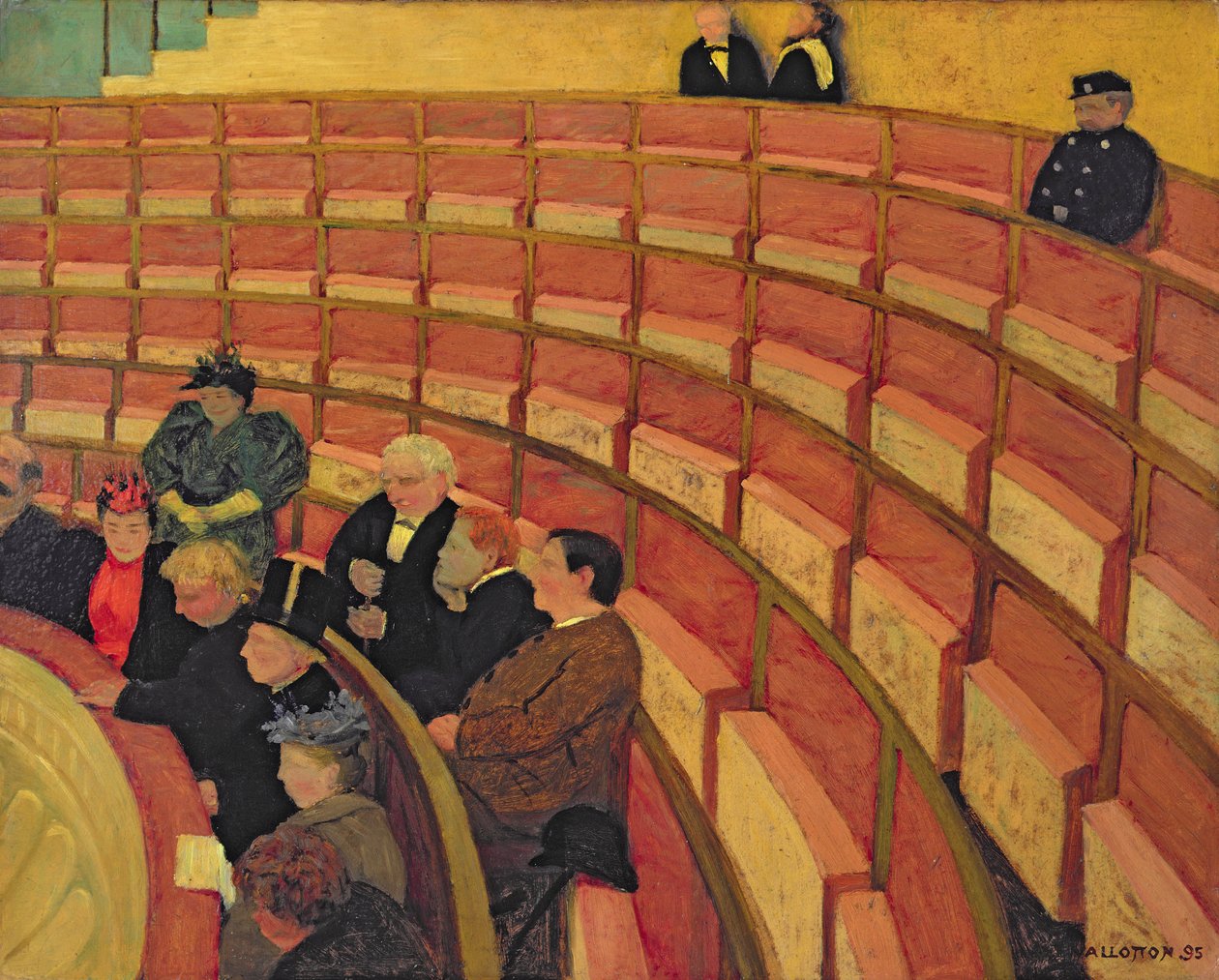 The Upper Circle at the Theatre du Chatelet, 1895  by Felix Edouard Vallotton