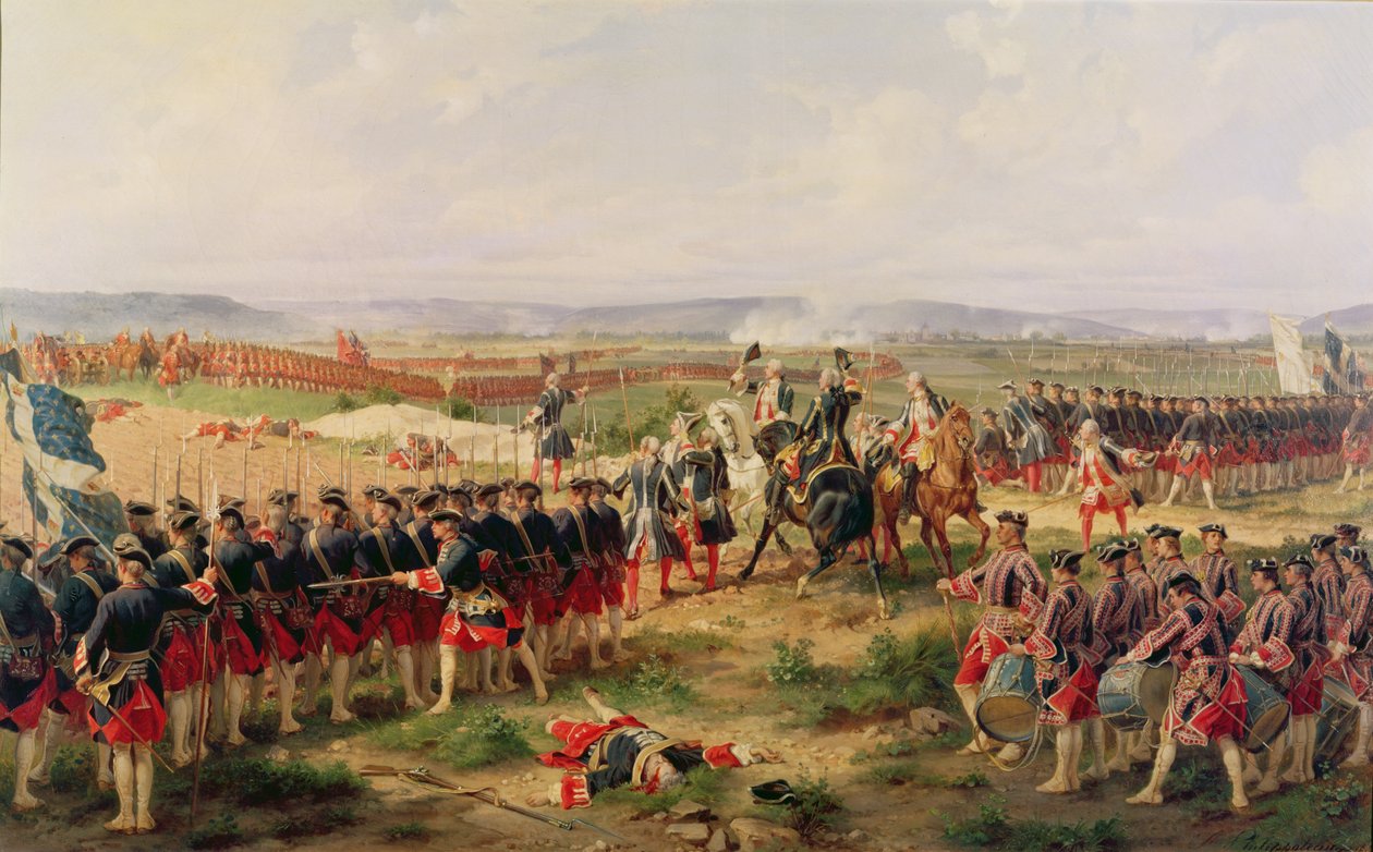 Fontenoy Savaşı, 11 Mayıs 1745: Fransızlar ve Müttefikler karşı karşıya geliyor by Felix Philippoteaux