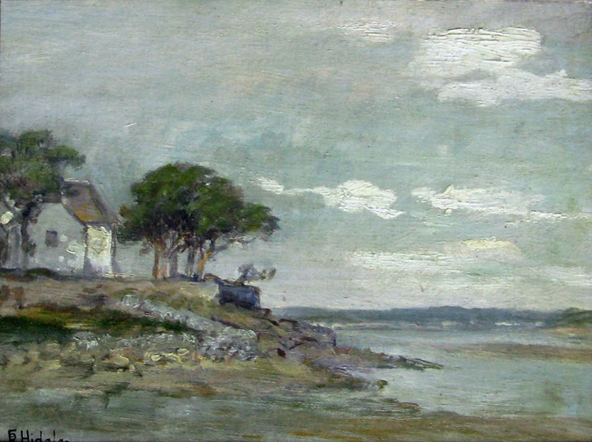 Nehrin Yanındaki Ev by Felix Resurreccion Hidalgo