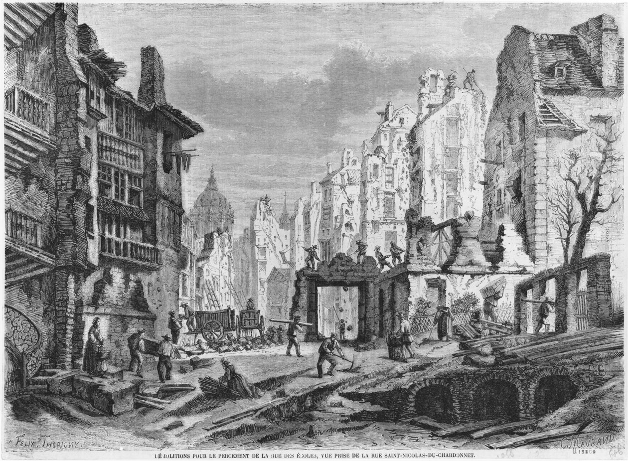 Paris, Rue des Ecoles binası için yıkımlar, rue Saint-Nicolas du Chardonnet