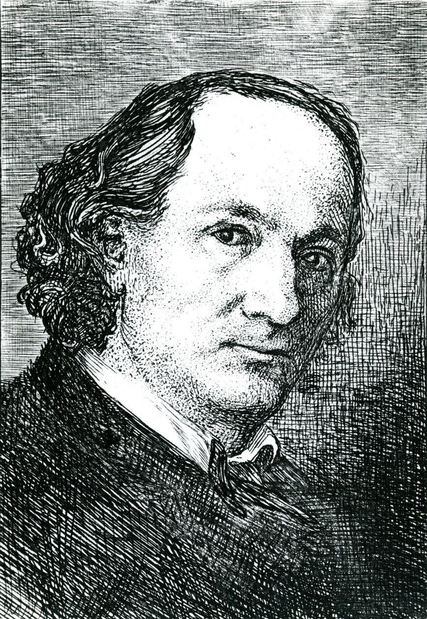 Charles Baudelaire (1821-67) (gravür) (s/b fotoğraf) by Felix (after) Bracquemond
