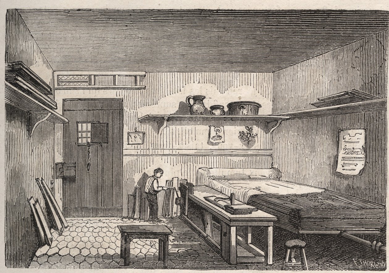 Paris - Petite Roquette hapishanesi (kadınlar ve ergenler için hapishane) - by Felix (after) Thorigny