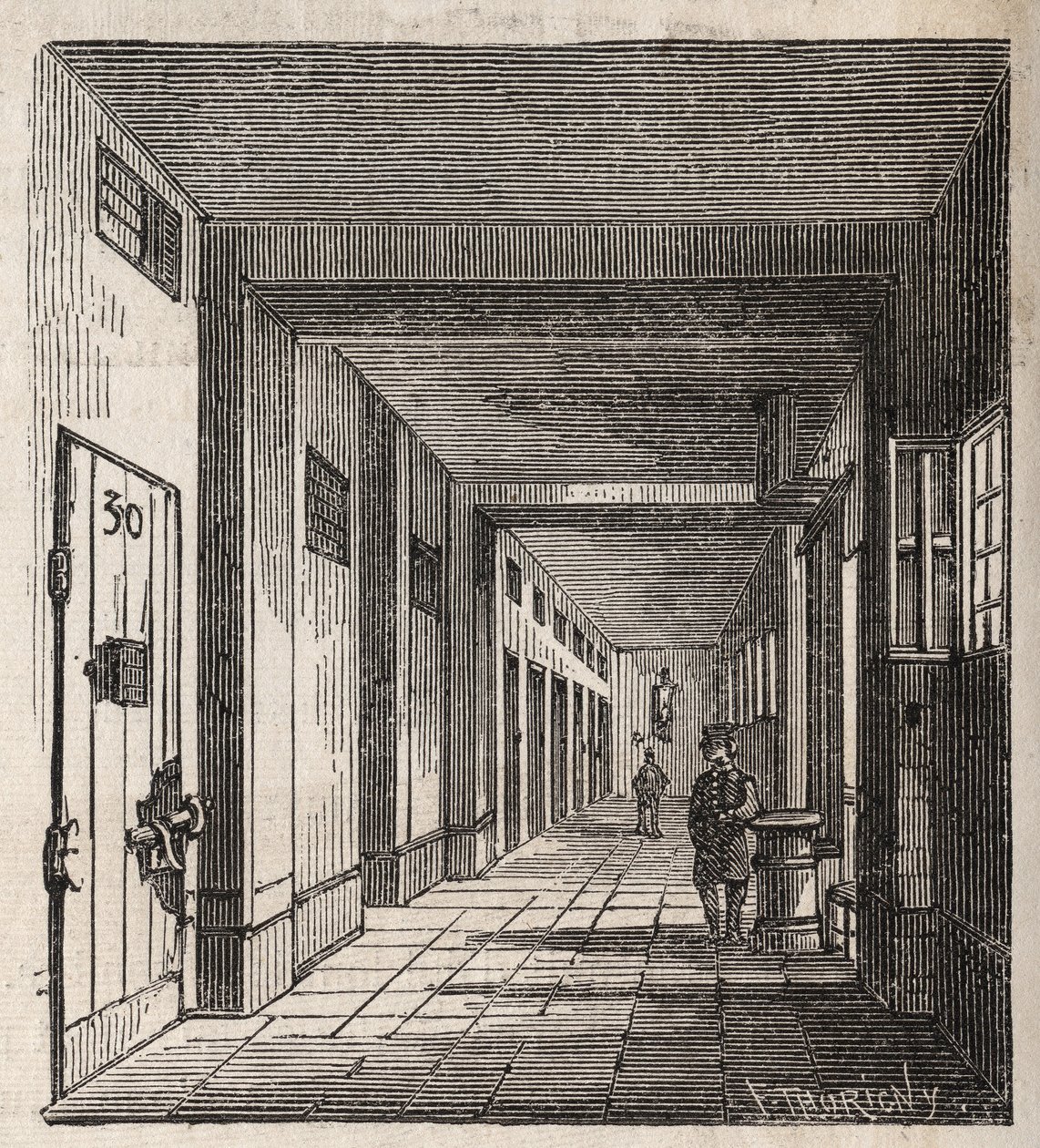 Paris - Petite Roquette hapishanesi (kadınlar ve ergenler için hapishane) - by Felix (after) Thorigny