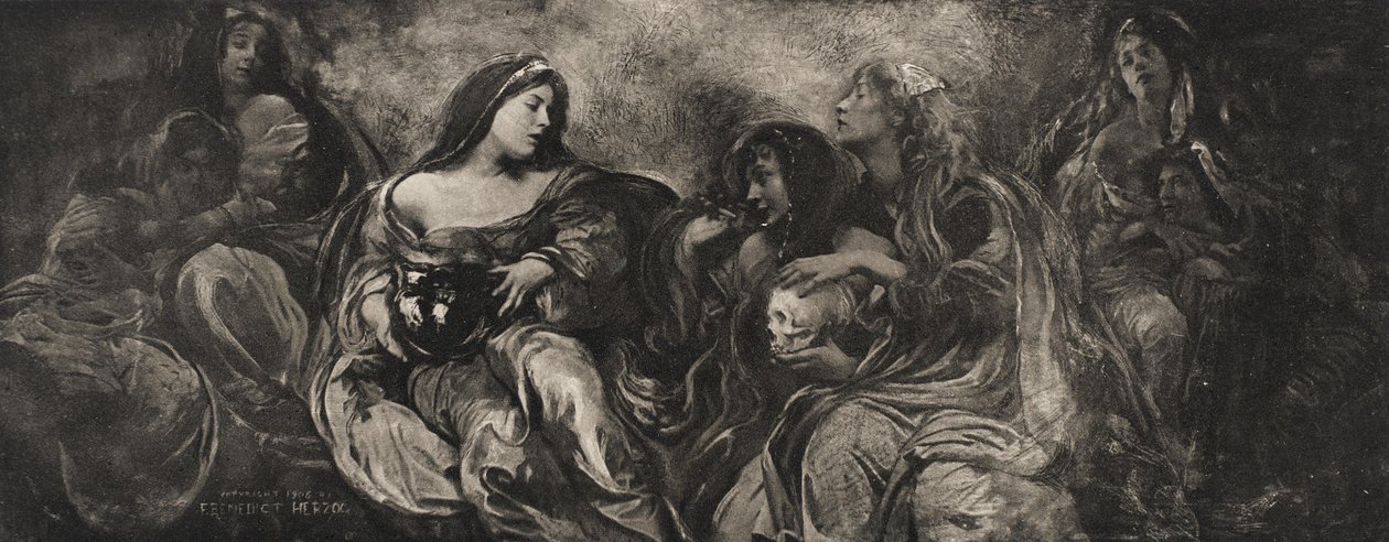 Kupa ve Dudak Twixt, 1907 (fotogravür) by Felix Benedict Herzog