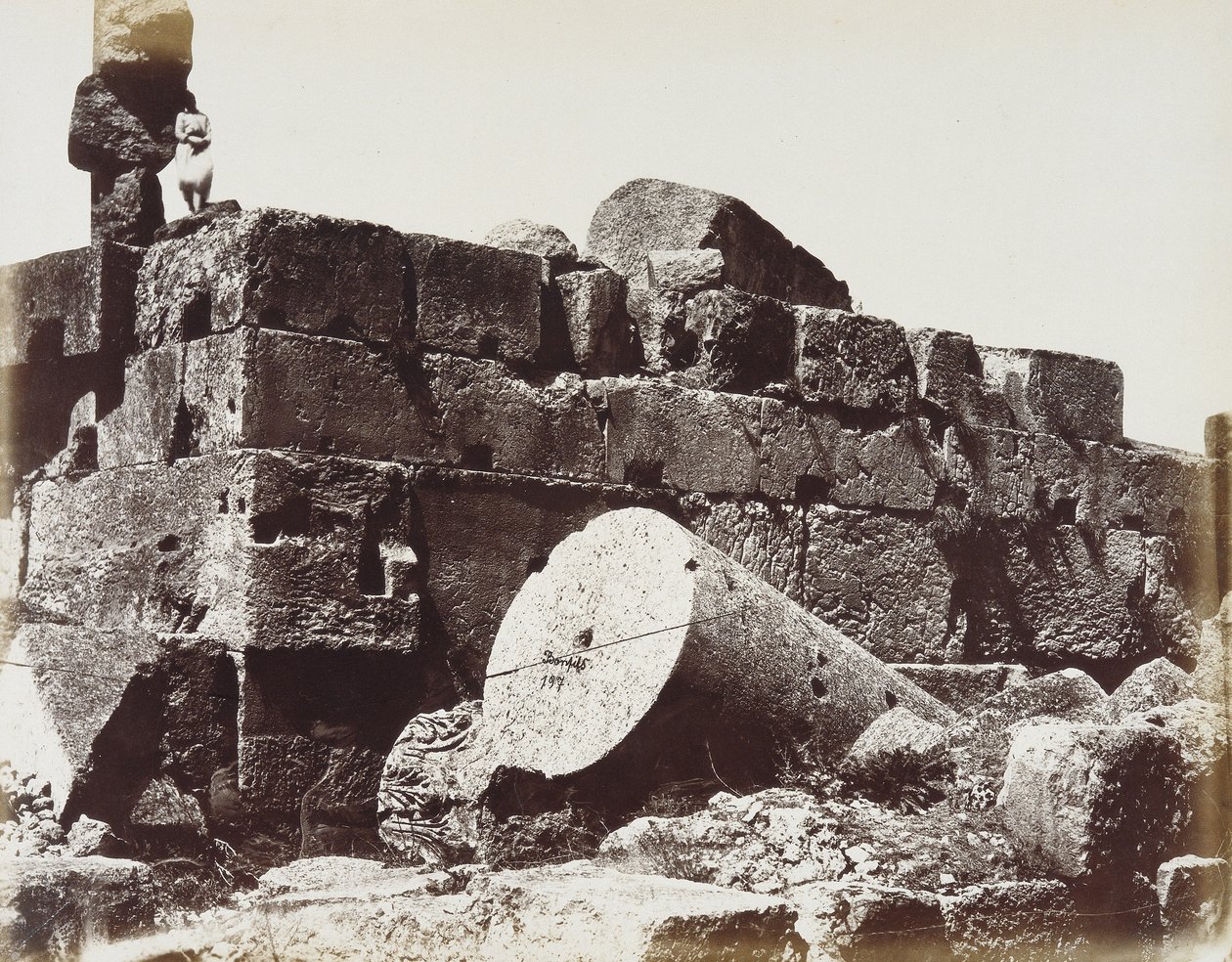Heliopolis veya Baalbek arkeolojik bölgesinde Jüpiter Tapınağı