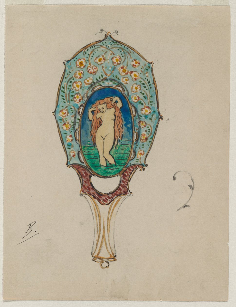 El Aynası Tasarımı, c. 1900-1902. by Felix Bracquemond