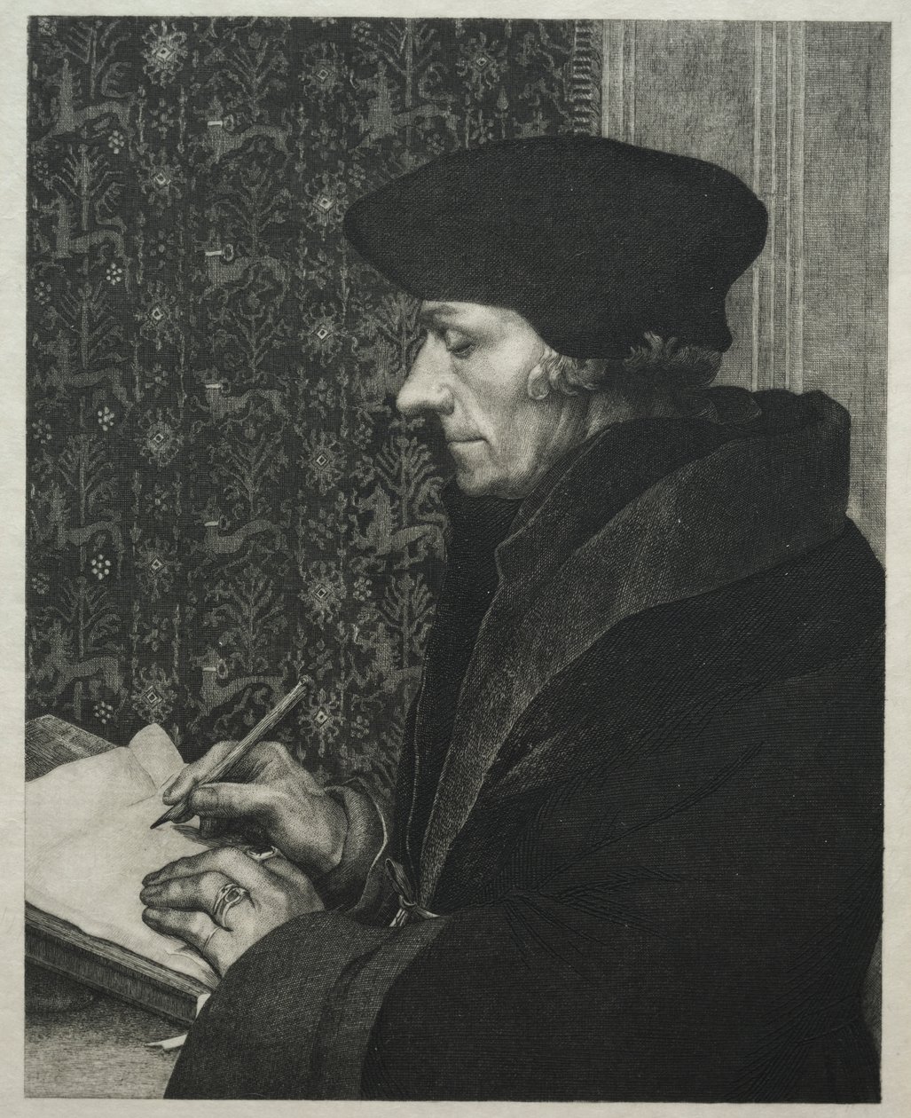 Erasmus, Holbein'den sonra by Felix Bracquemond
