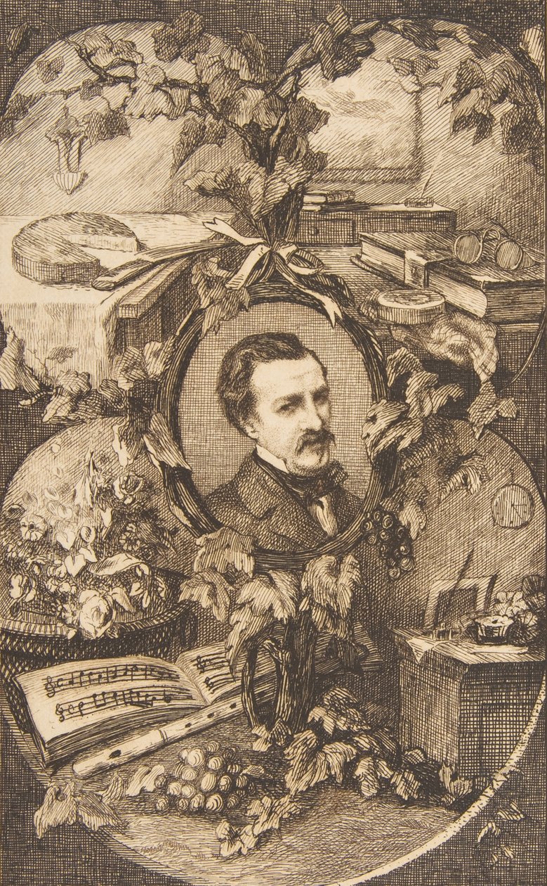 Champfleury'nin Doğa Dostları kitabının ön yüzü, 1859. by Felix Bracquemond