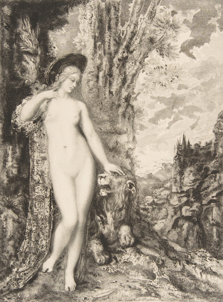 Aşk Aslanı, 1886. by Felix Bracquemond