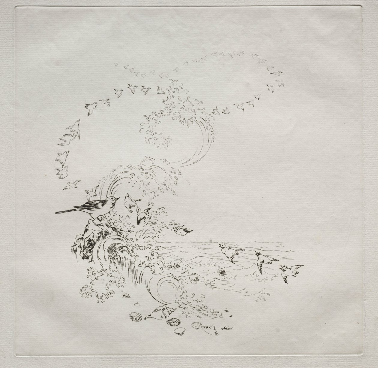 Paris Servisi (Haviland servisi): Günbatımı (no. 11) by Felix Bracquemond