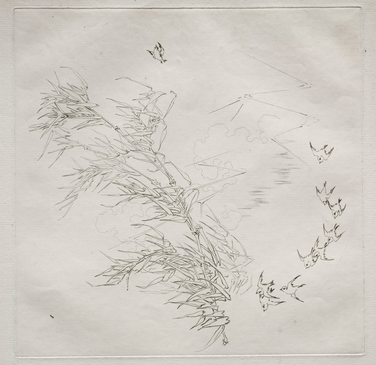Paris Servisi (Haviland servisi): Fırtına (no. 8) by Felix Bracquemond