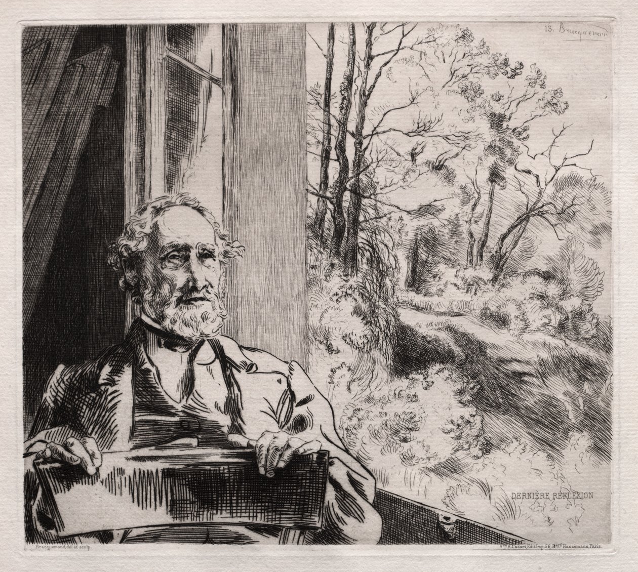 Meyer Heine'nin Portresi by Felix Bracquemond