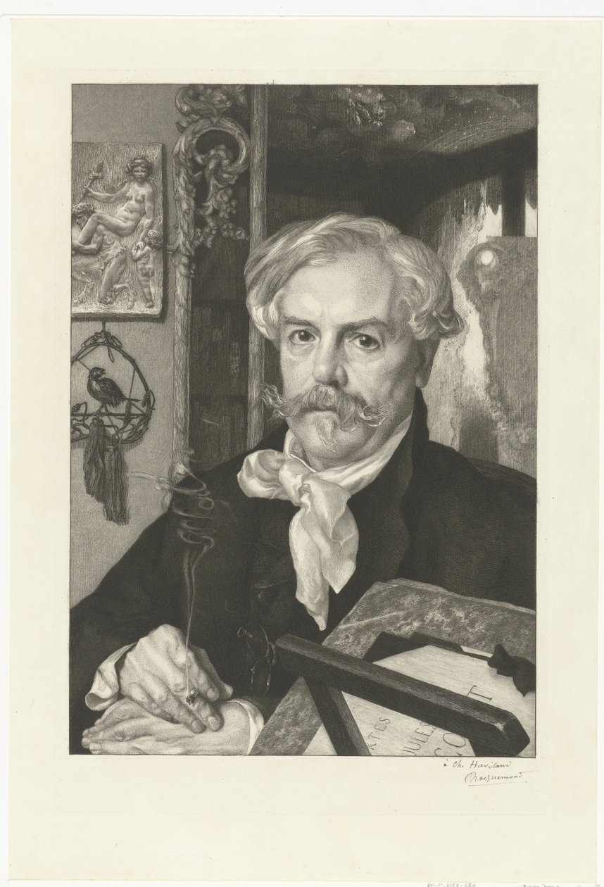 Yazar Edmond de Goncourt'un portresi Edmond de Goncourt'un portresi by Felix Bracquemond