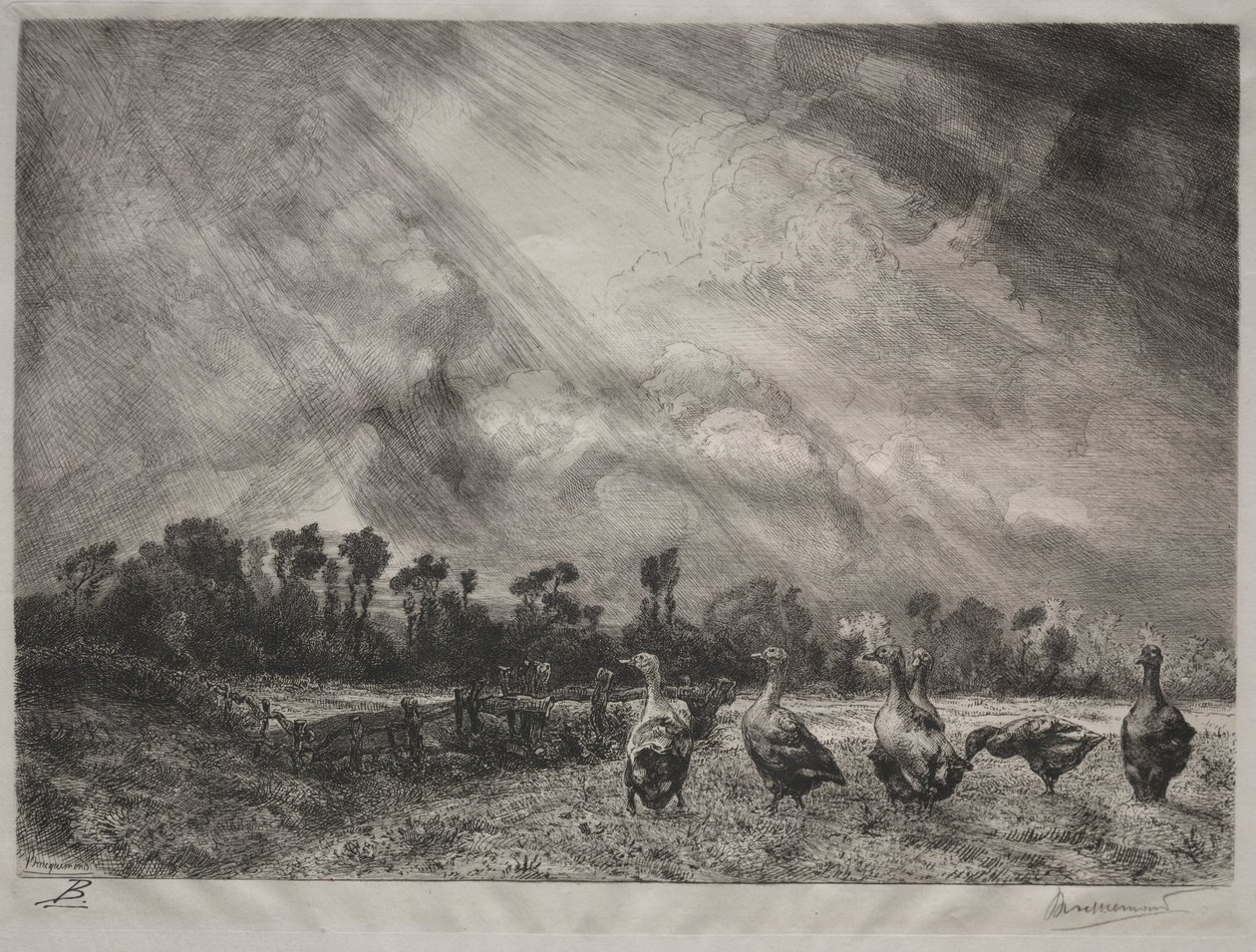 Fırtına Bulutu, 1878-1887. by Felix Bracquemond