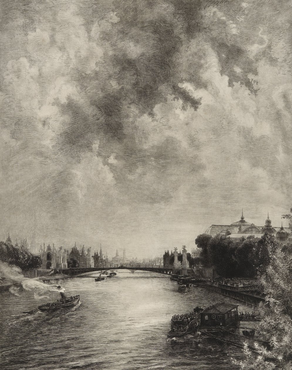 İsimsiz (Seine Manzarası) by Felix Bracquemond