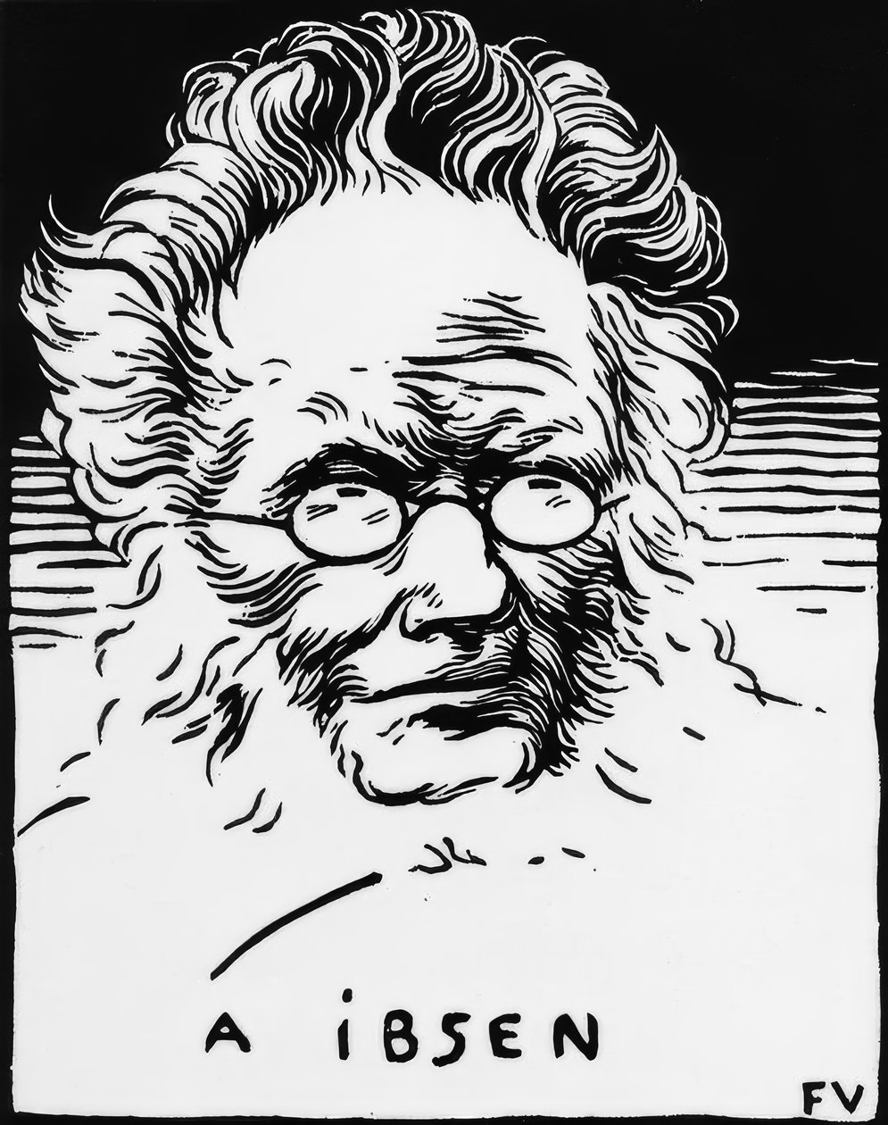 A Ibsen (Ibsen için) by Felix Edouard Vallotton