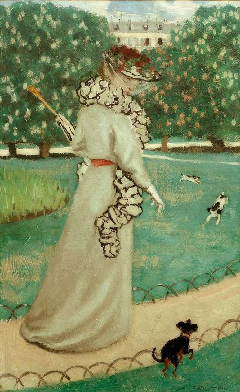 Lüksemburg Bahçelerinde by Felix Edouard Vallotton