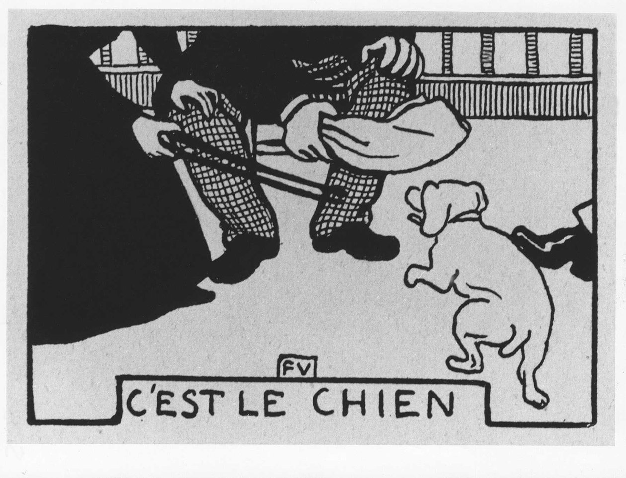 Havuç Saçı: “”it's the dog””, Jules Renard, illüstrasyon, Felix Vallotton, ed. flammarion. by Felix Edouard Vallotton