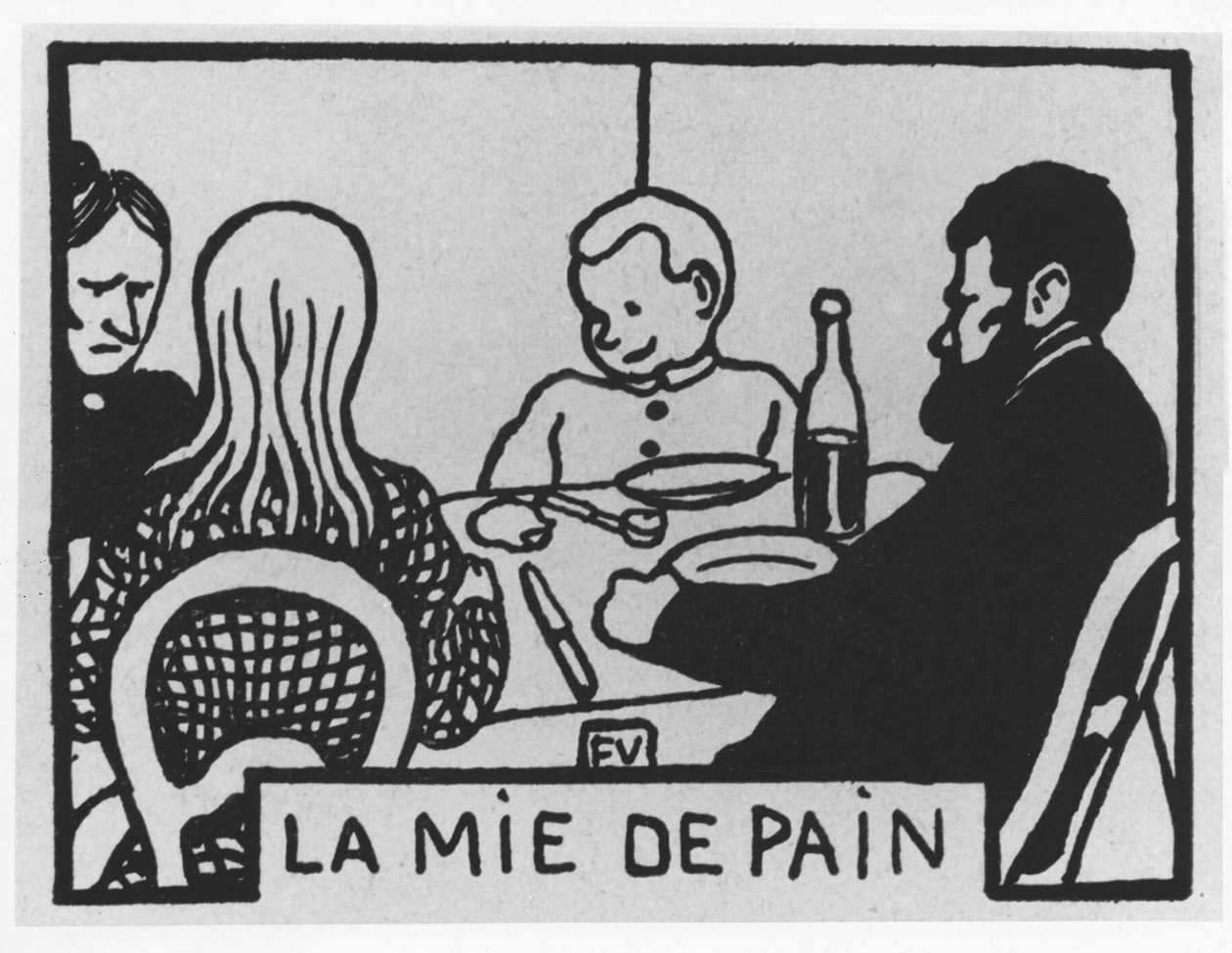 Havuç Saçı: “” la kırıntı de ağrı””, Jules Renard, illüstrasyon, Felix Vallotton, ed. Flammarion. by Felix Edouard Vallotton