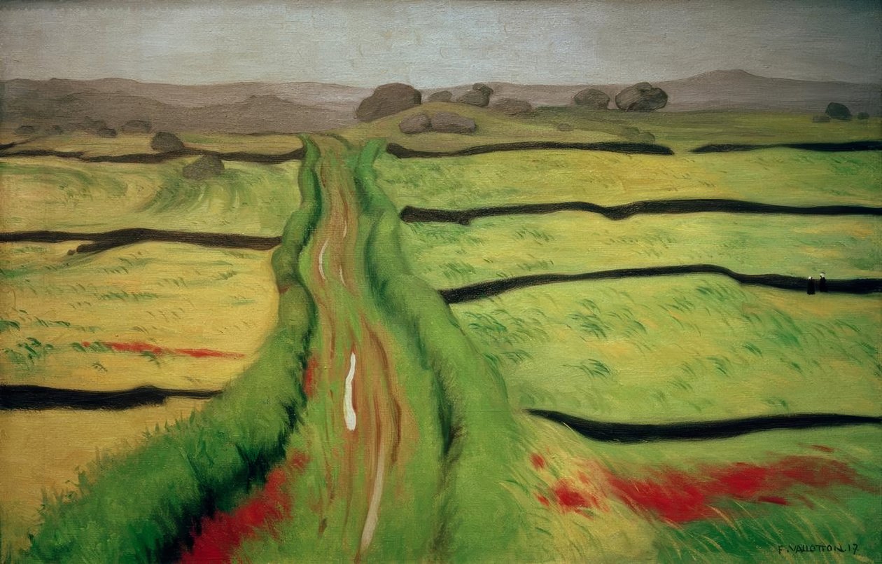 Bozkırdaki yol by Felix Edouard Vallotton