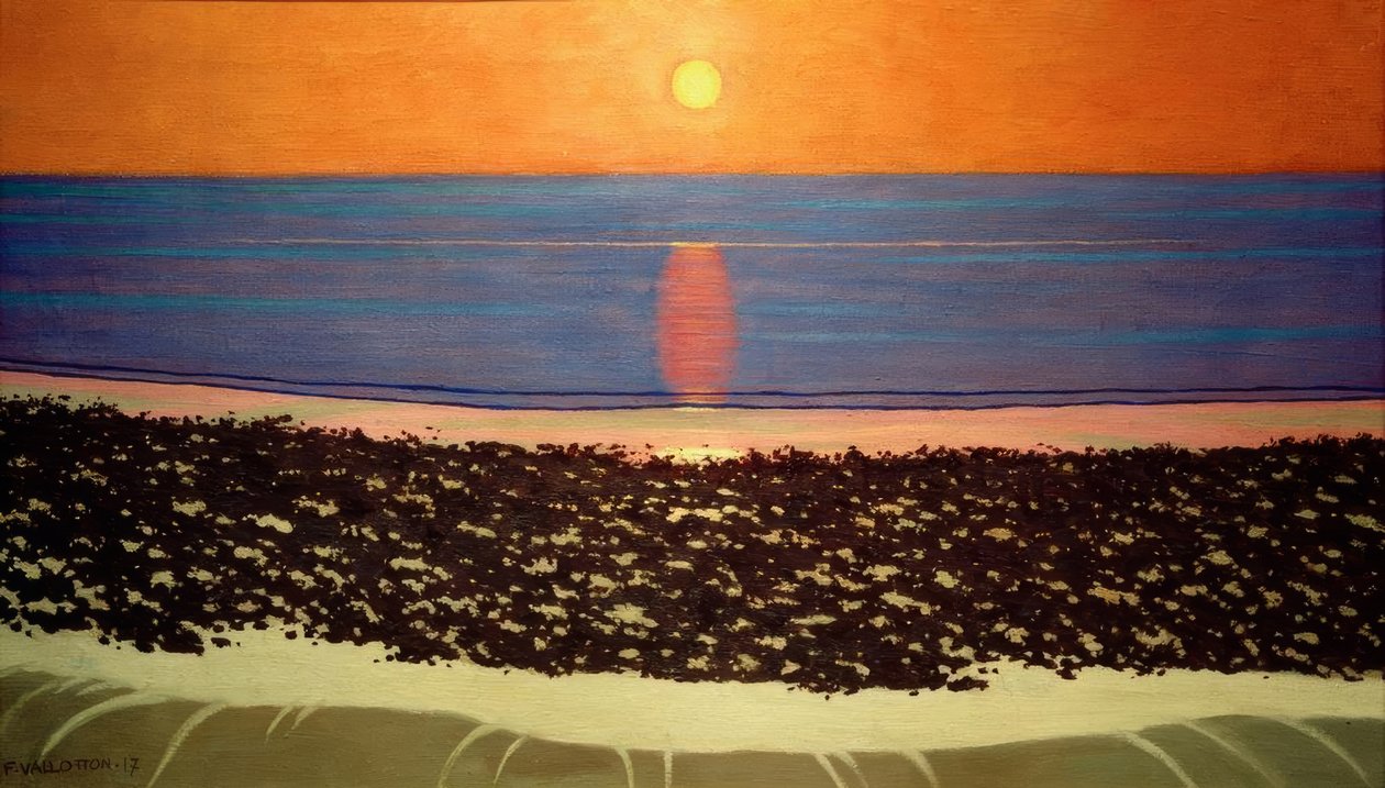 Günbatımı, Villerville by Felix Edouard Vallotton