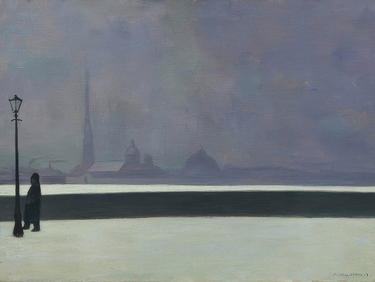 Newa, hafif bulutsu (La Néva, brume légère). 1913 by Felix Edouard Vallotton