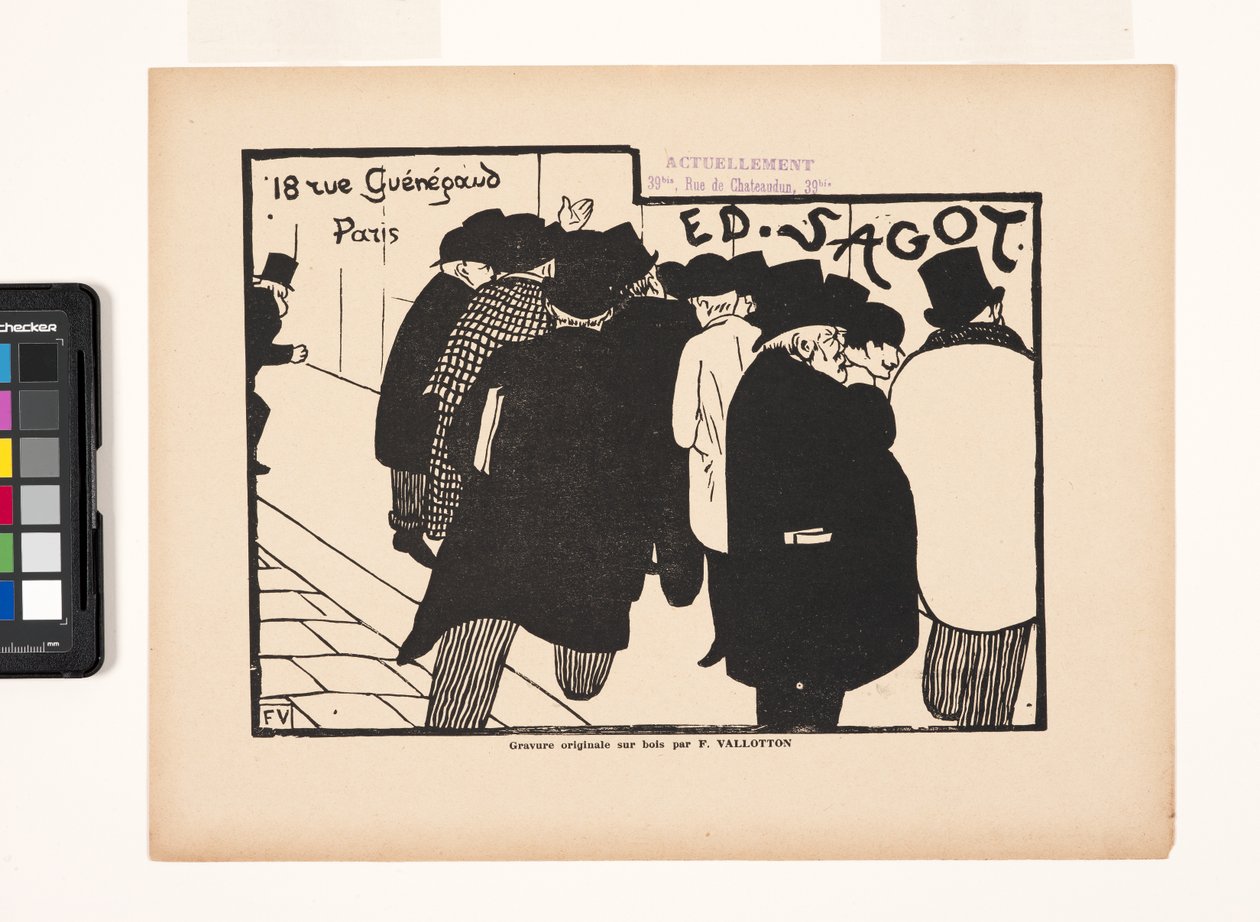 Ed Sagot--Lovers Of Prints (tahta baskı) by Felix Edouard Vallotton
