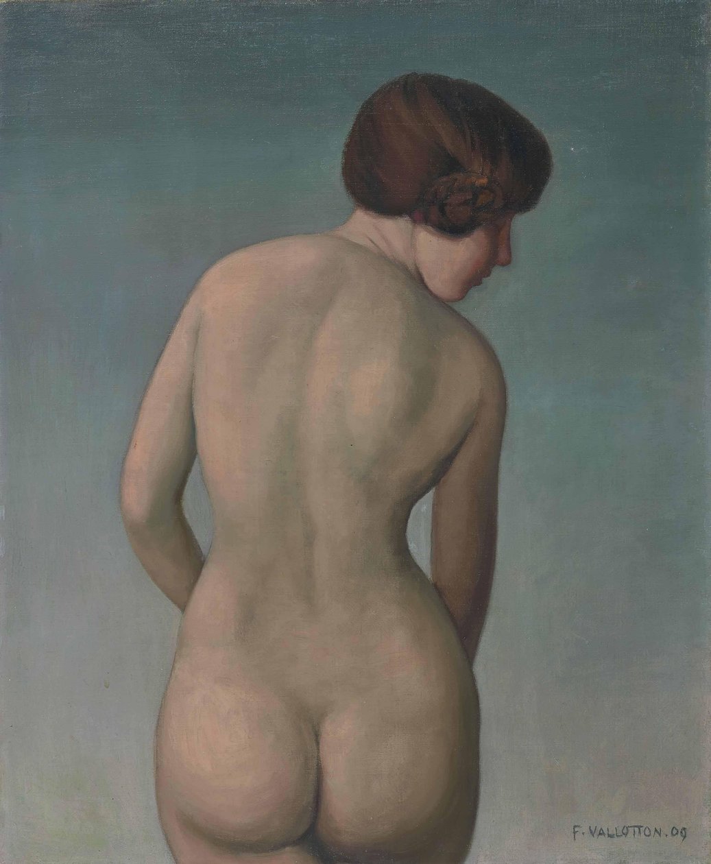 Arkadan çıplak kadın, 1909. by Felix Edouard Vallotton