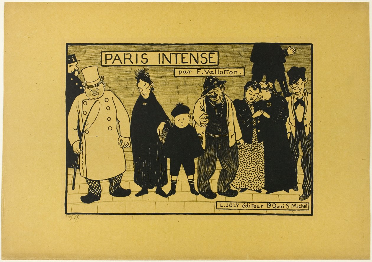 Paris Intense için Frontispiece by Felix Edouard Vallotton