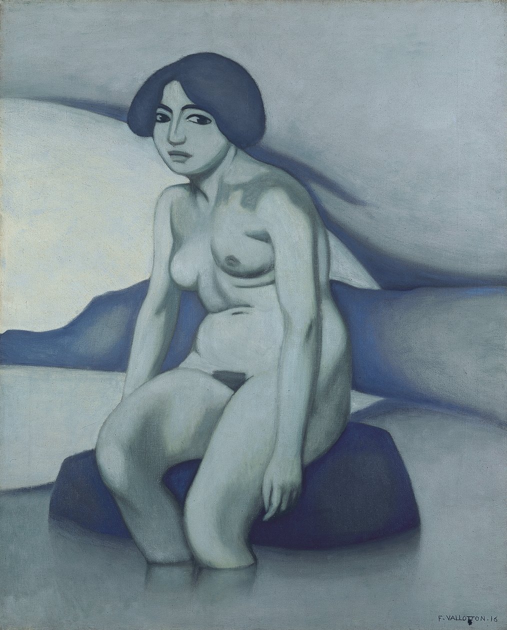 Yeşil çıplak, 1916 by Felix Edouard Vallotton