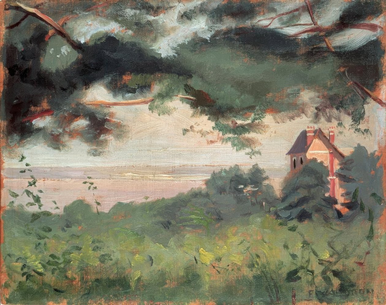 Honfleur, haliç manzarası by Felix Edouard Vallotton