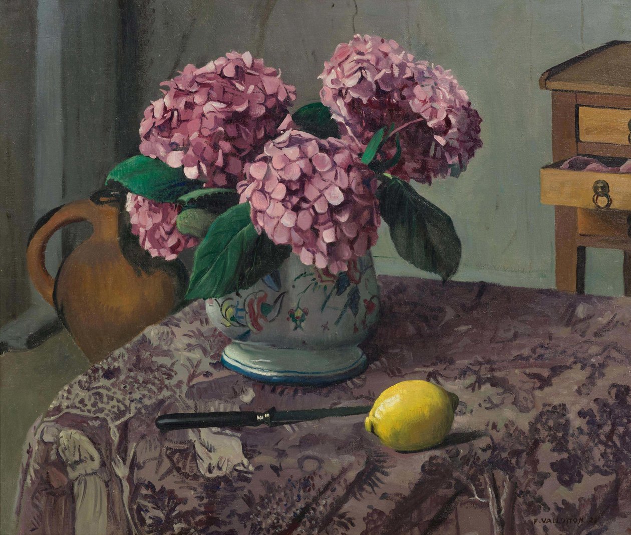 Hortensias ve Limon, 1923. by Felix Edouard Vallotton