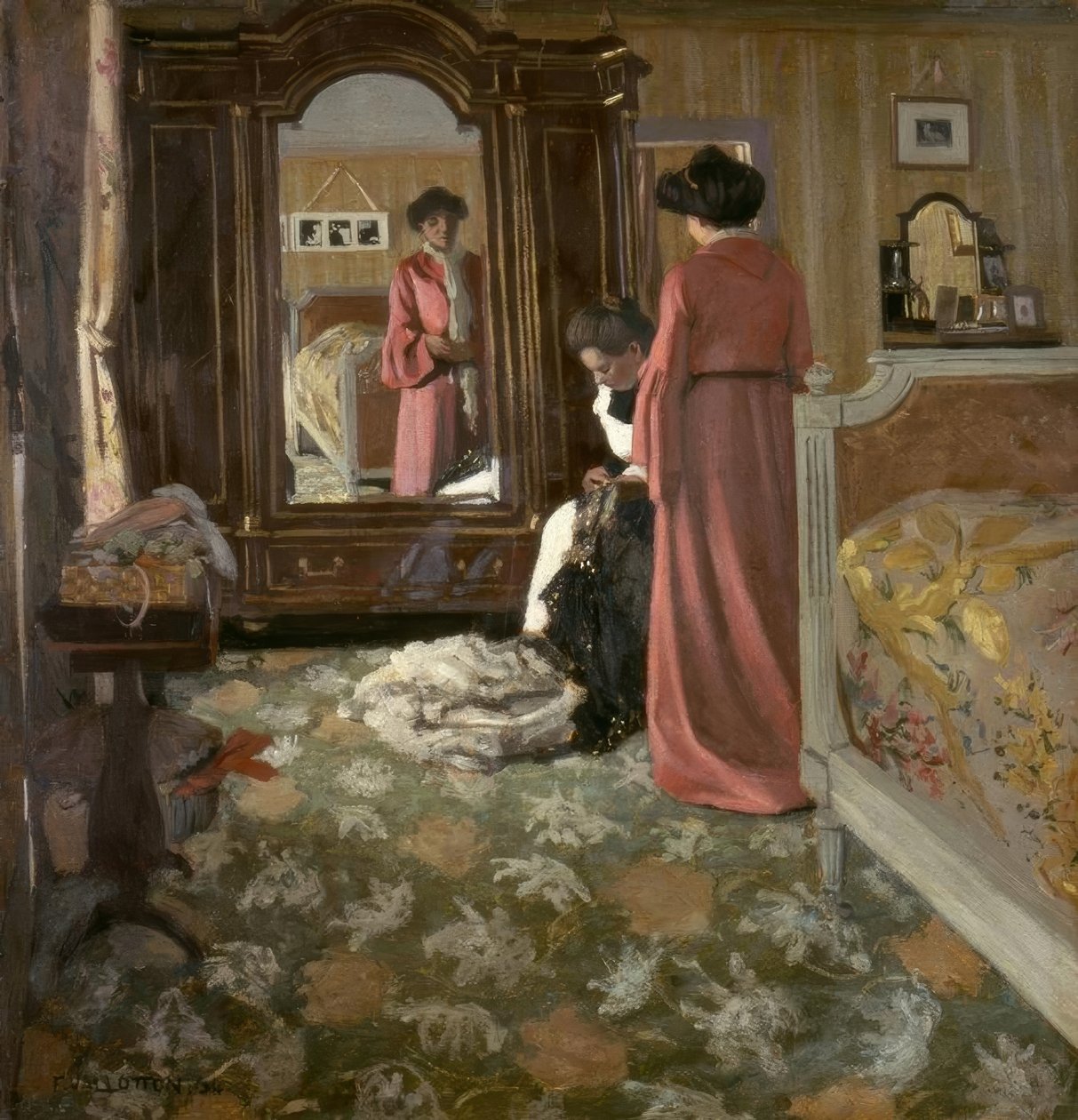 İç mekan by Felix Edouard Vallotton