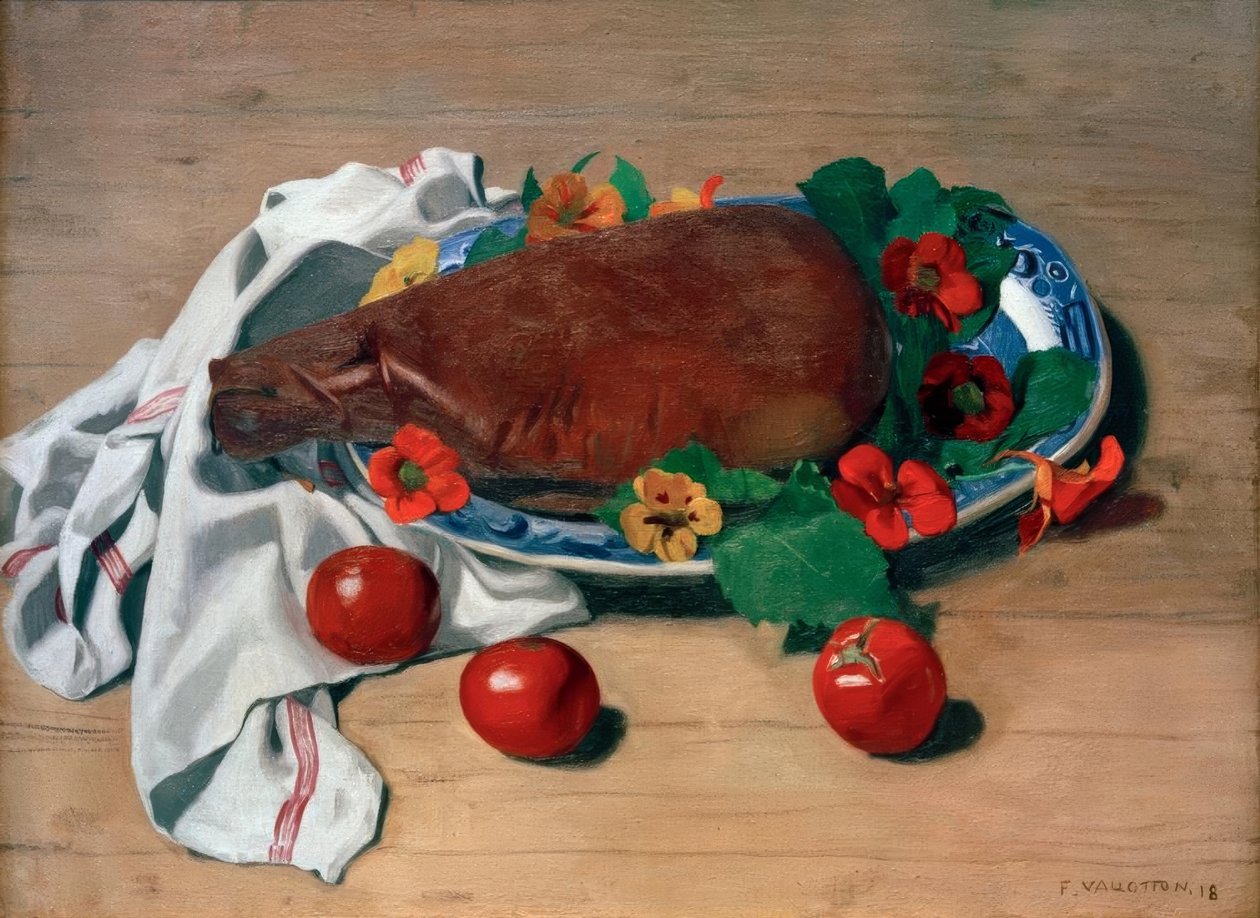 jambon ve domates by Felix Edouard Vallotton