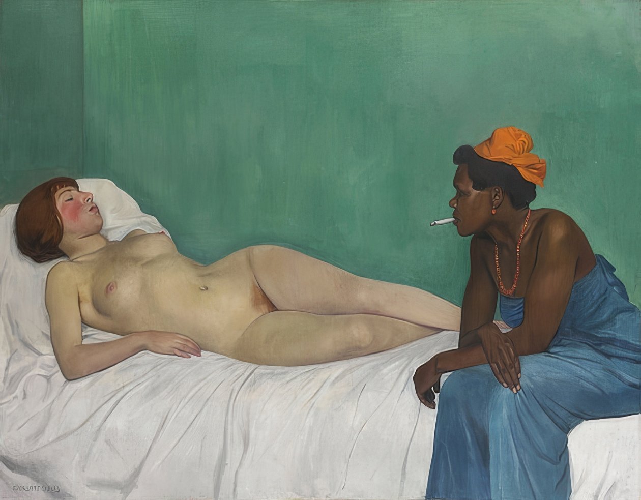 La Blanche et la Noire (Beyaz ve Siyah). 1913 by Felix Edouard Vallotton