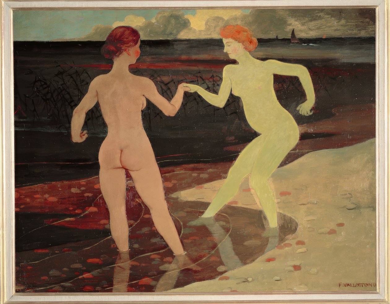 metresi ve hizmetçi by Felix Edouard Vallotton
