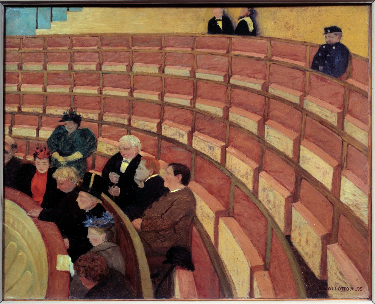 La troisième galerie au Theater du Chatelet Peinture, Felix Vallotton (1865-1925) (ec.suiss.) 1895 Güneş. 0,49x0,61 m Paris, musee d