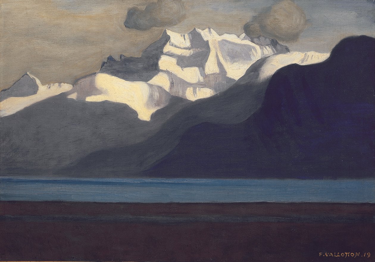 Lac Leman ve Les Dents-du-Midi, 1919 by Felix Edouard Vallotton