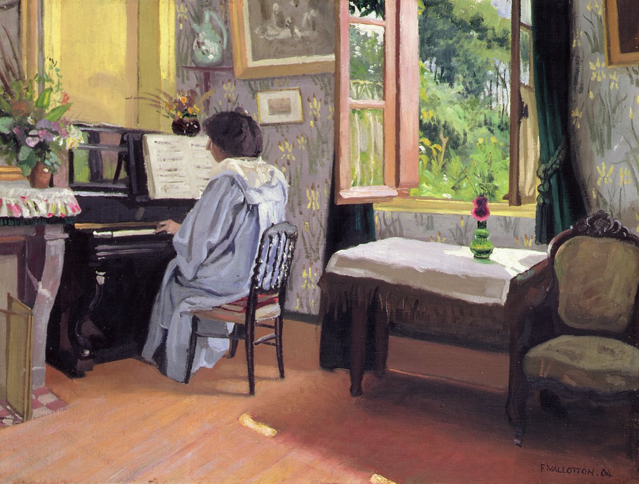 Piyanodaki Bayan by Felix Edouard Vallotton
