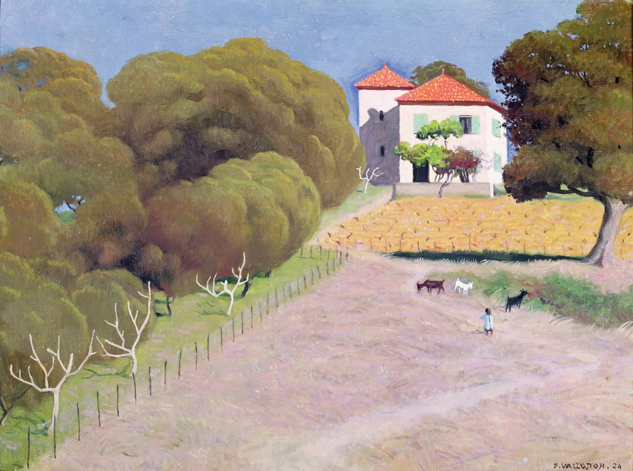 Manzara, Kırmızı Çatılı Ev, 1924 by Felix Edouard Vallotton