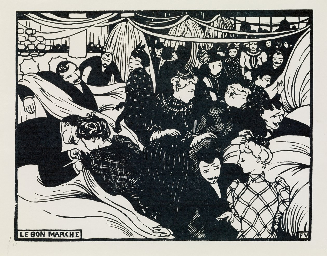 Bon Marche, 1893 by Felix Edouard Vallotton